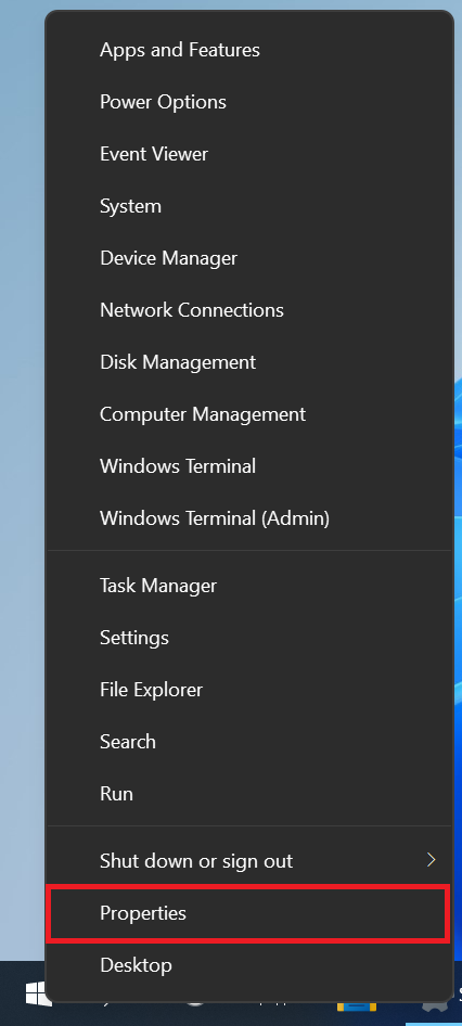 Start menu aligned left with quick-access shortcuts and consistent layout